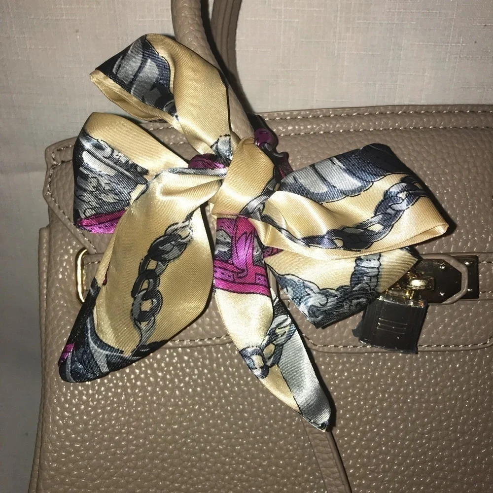Twilly Silk Handbag Headband Neck Tie Scarf